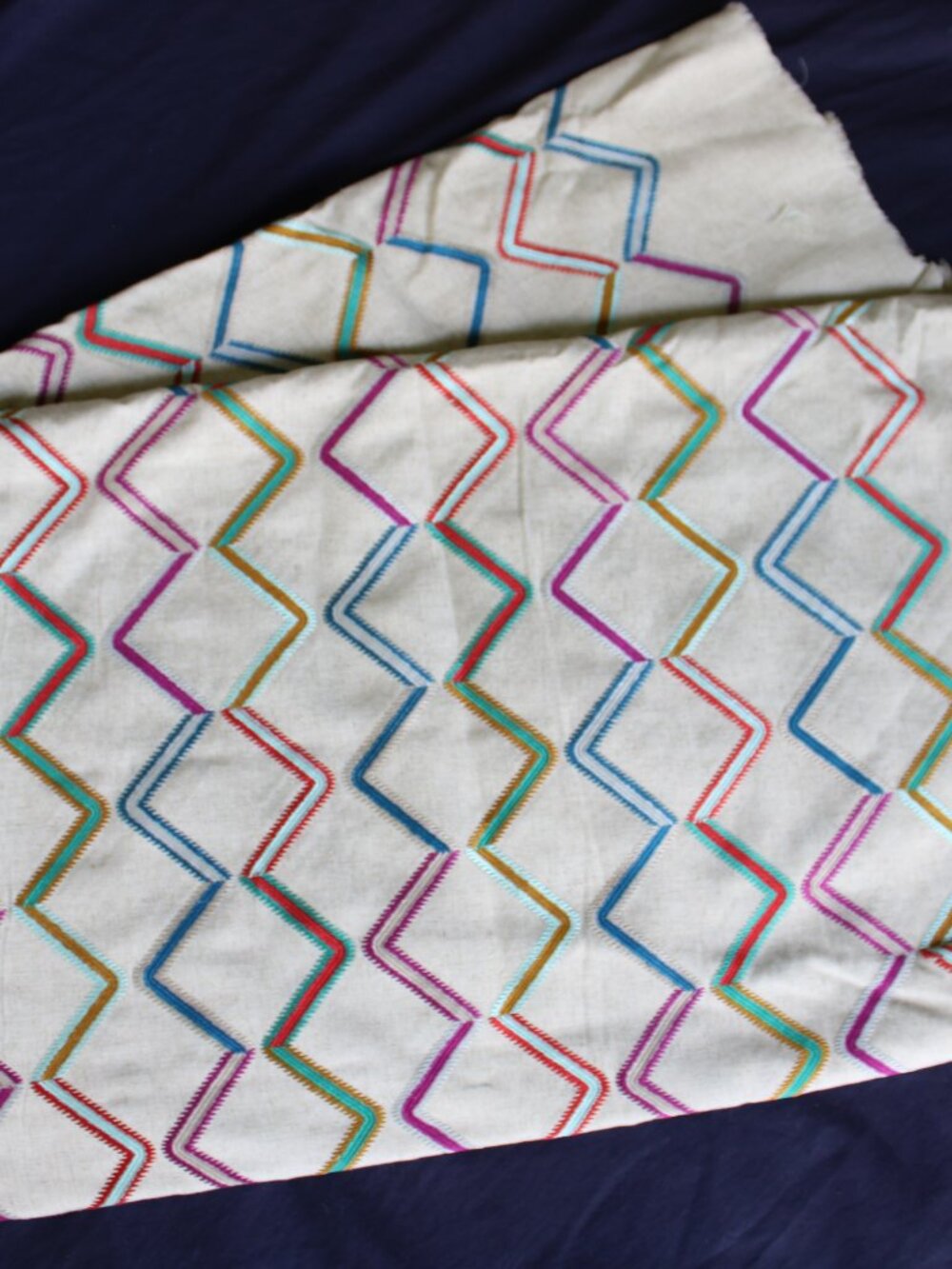 Lee Jofa Karvet Danza Tutti Frutti Baker Lifestyle Fabric embroidered aztec 5 yd - Picture 5 of 7